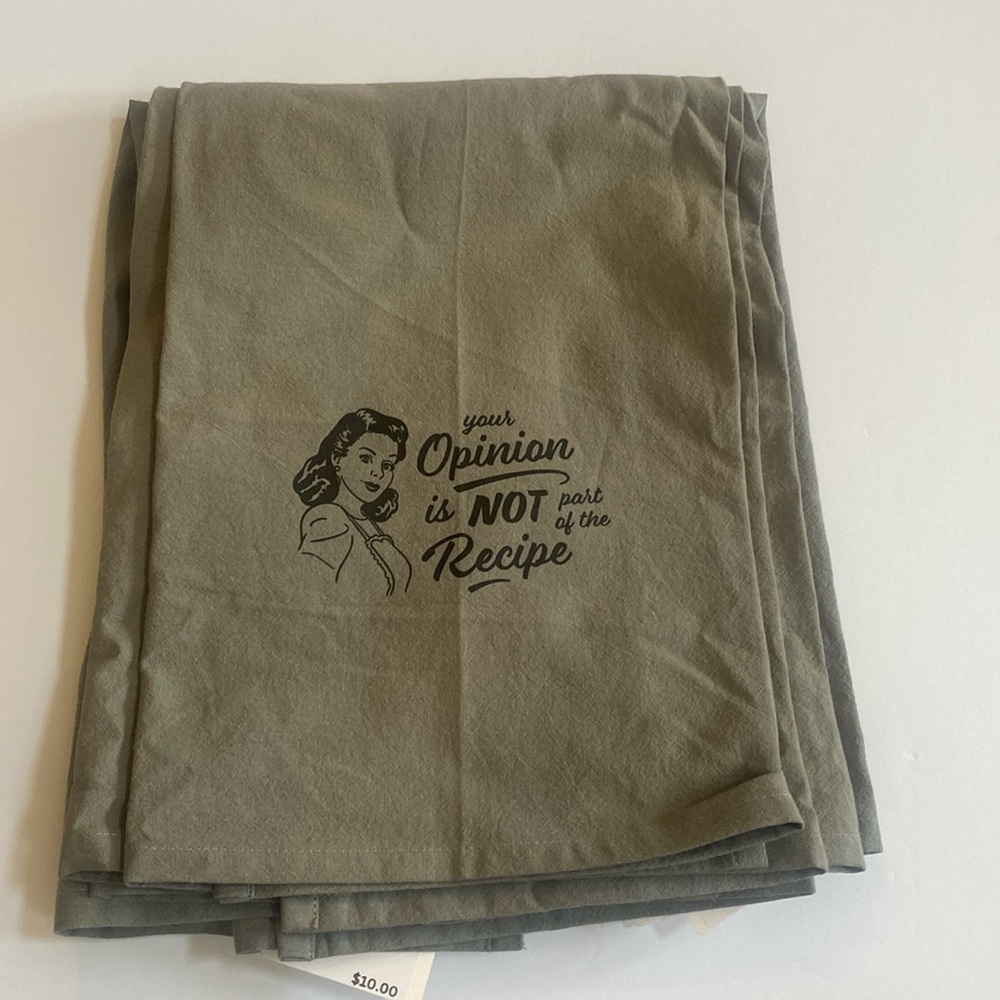 All occasion funny kitchen towel 24x24 NEW with tags